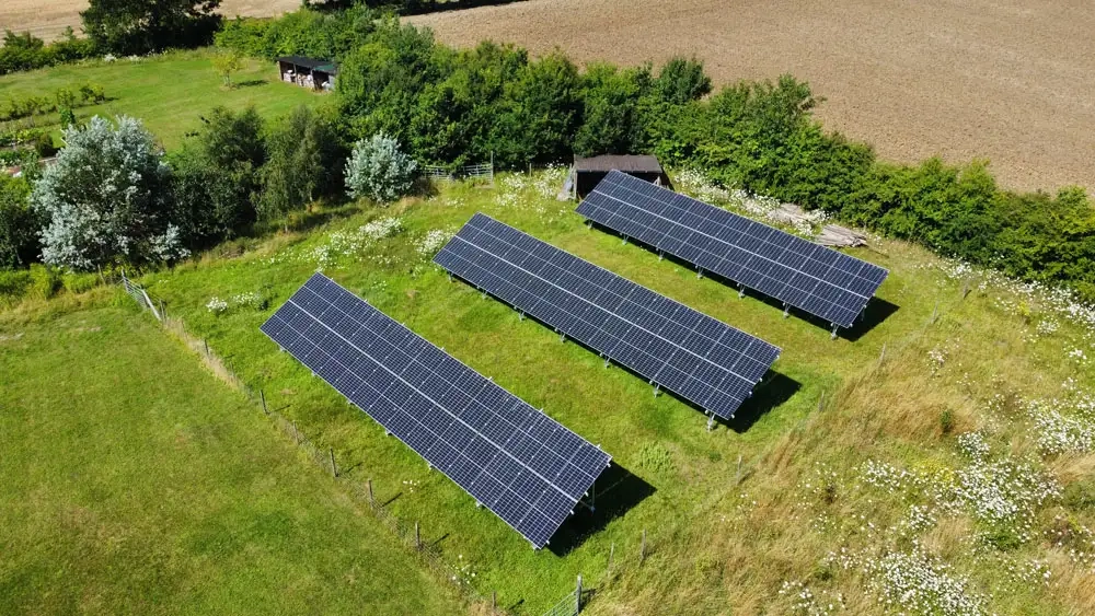 Solar Panels By A Field